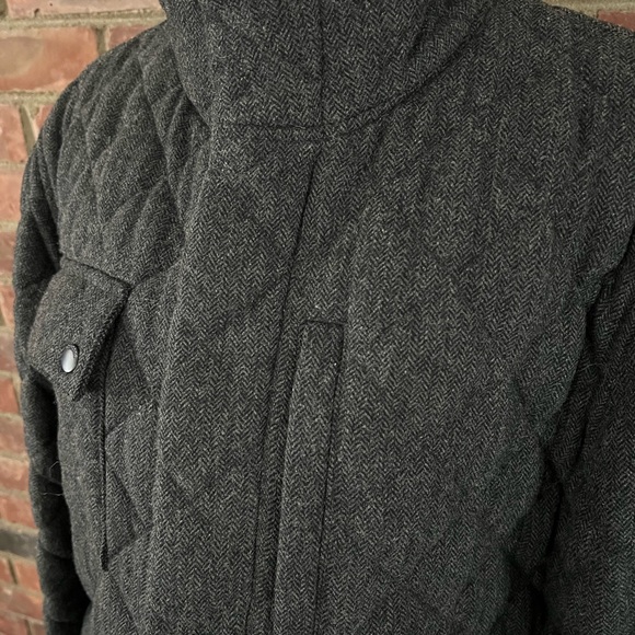 Bonobos Quilted Bomber Jacket in Heather Gray Herringbone - Picture 7 of 8